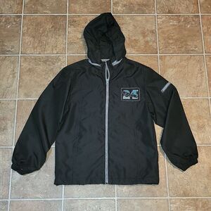 Old Navy 24 Lined Rain Jacket Coat with Folding Packable Hood L 10-12 ~ NWOT